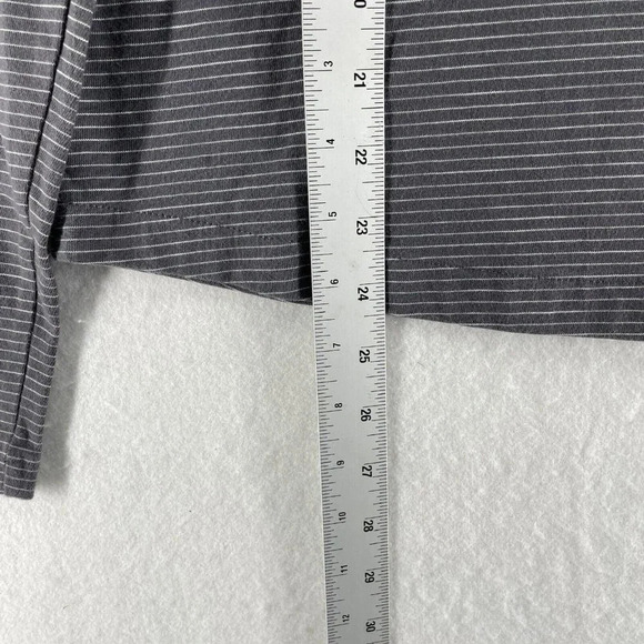 Penguin Munsingwear Henley Shirt Men's Sz S Gray Round Neck Striped Long Sleeve - Picture 4 of 11